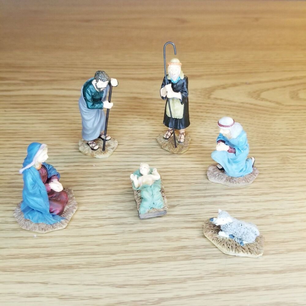 Lemax Nativity Figurines 6 Piece Set Christmas Village Holiday Small Figurines